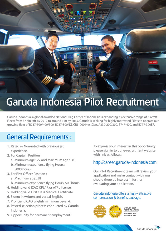 Garuda Indonesia Pilot Recruitmen 